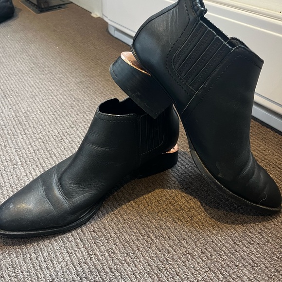 Alexander Wang Kori Ankle Boot with Cut Out Rose Gold Heel - Picture 2 of 5